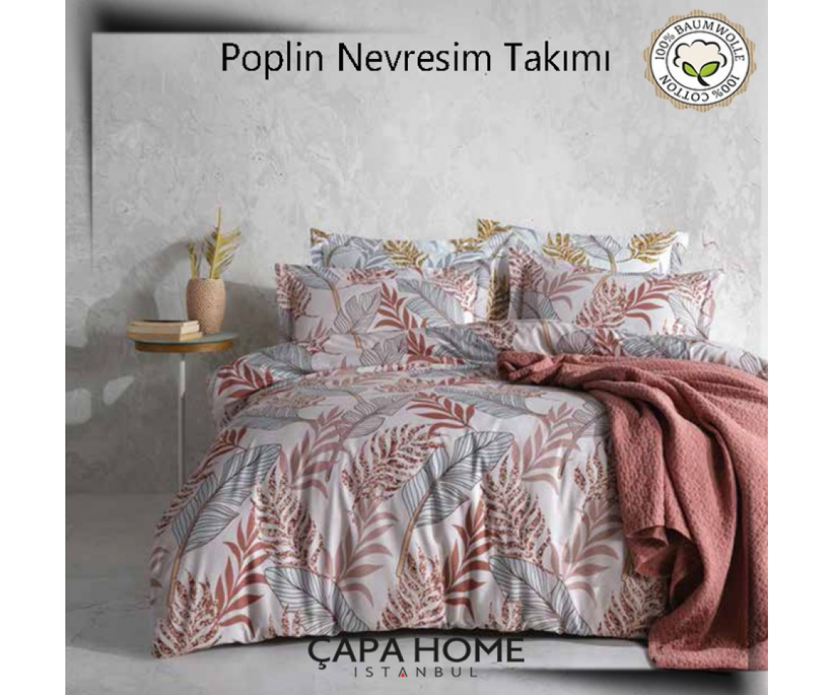 Çapa Home Poplin Nevresim Takımı %100 pamuk